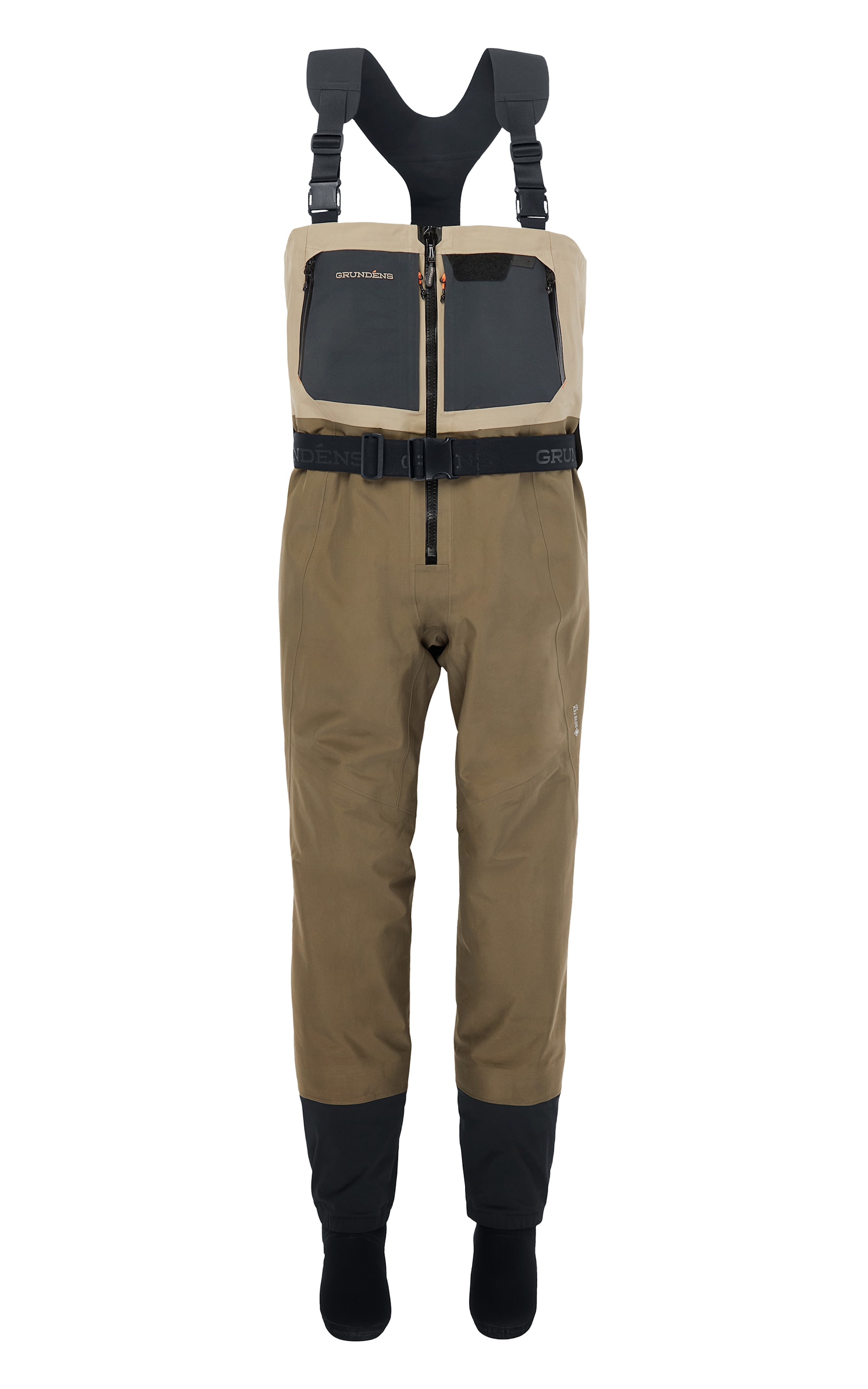 Grundens Boundary Zip Stockingfoot Vadarbyxor Herr Stone / Otter