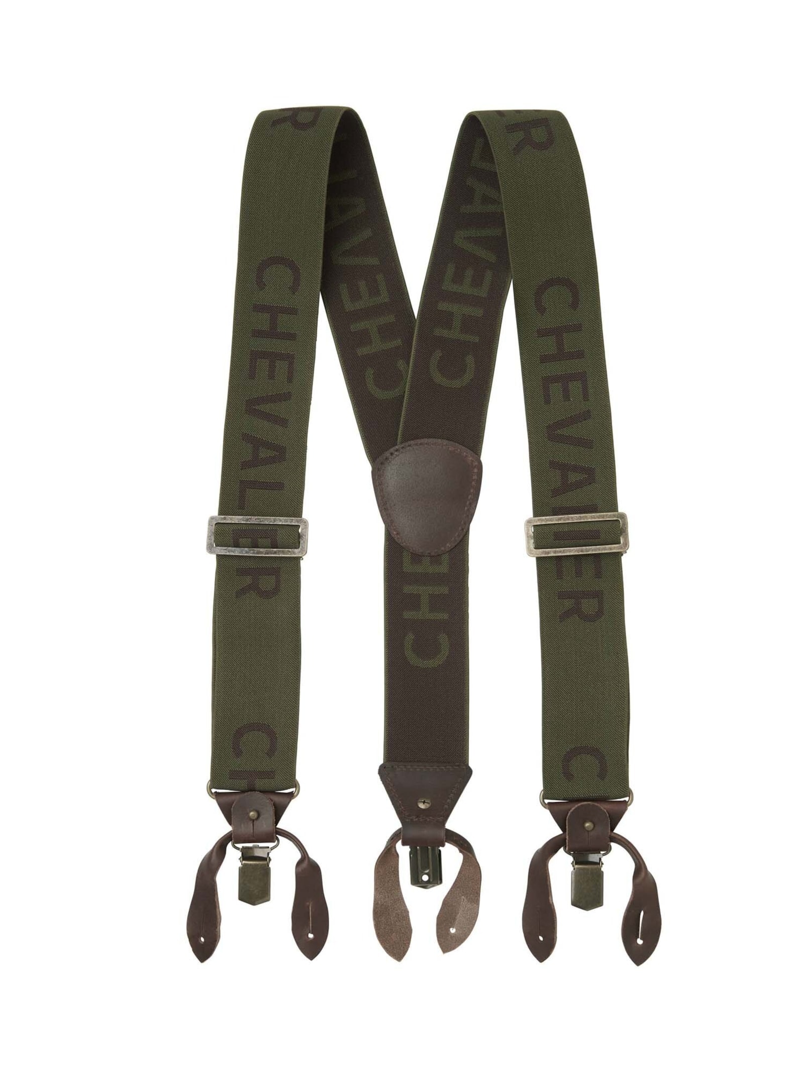 Chevalier Chevalier Logo Suspenders Dark Green One Size -