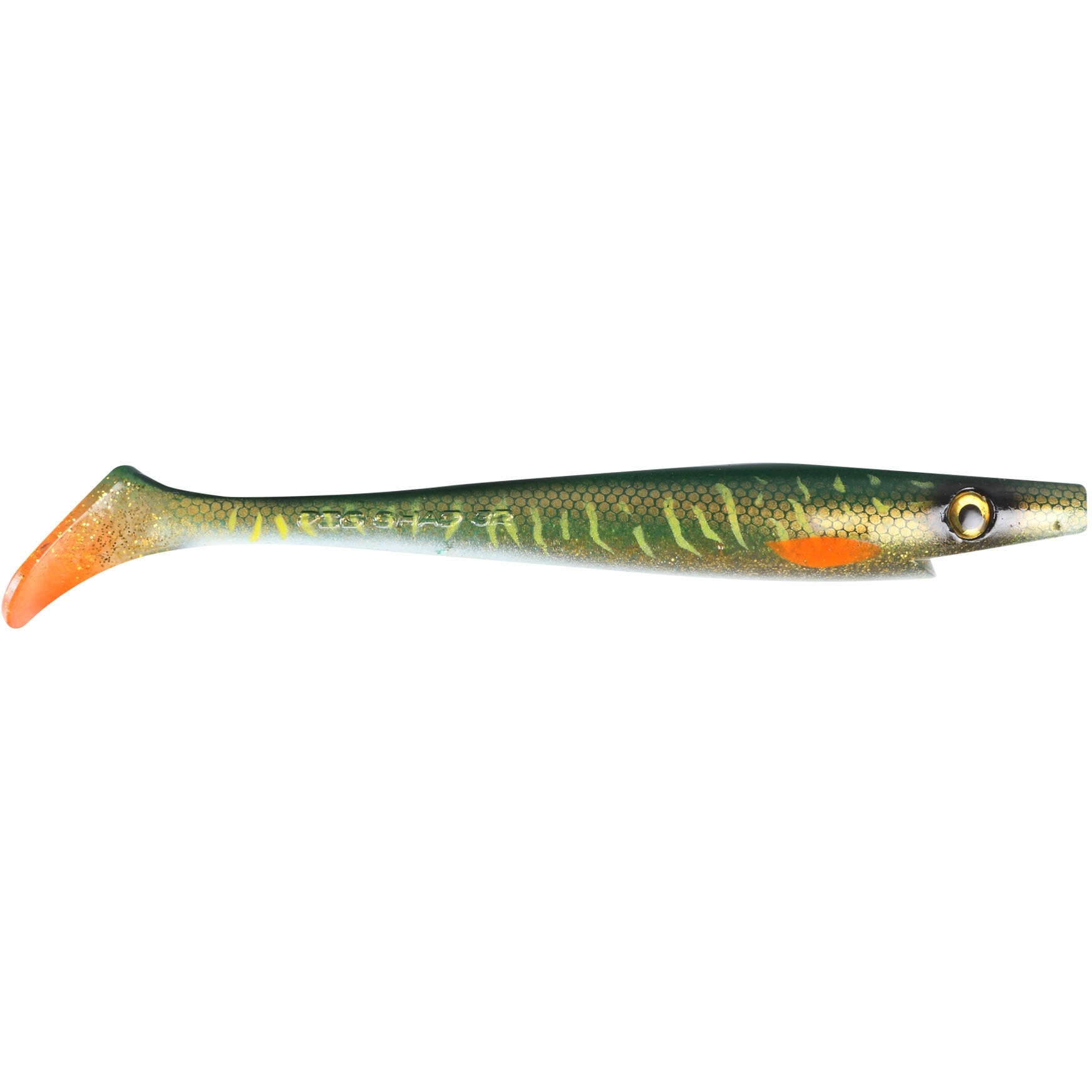 Giant Pig Shad 26 cm Green Motoroil Pike UV -