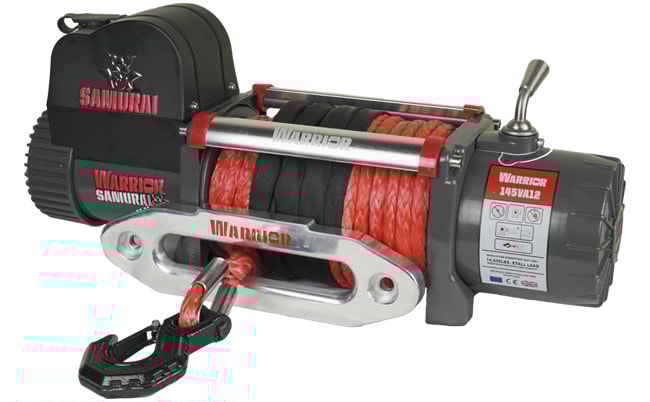 Warrior Winches Vinsj Samurai 14500 lb Premium, 12V Armortek syntetisk