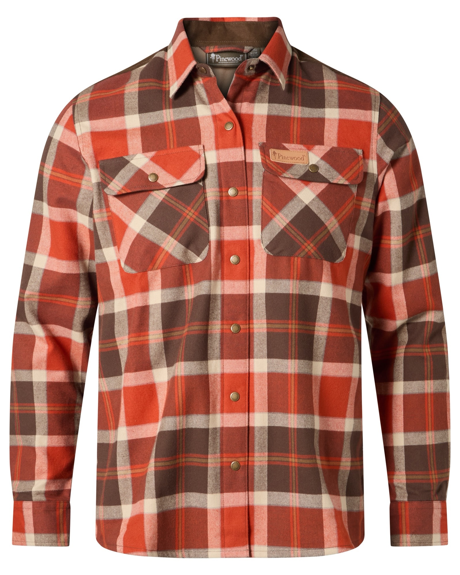 Pinewood Douglas Skjorta Dam Orange Clay/Dark Brown