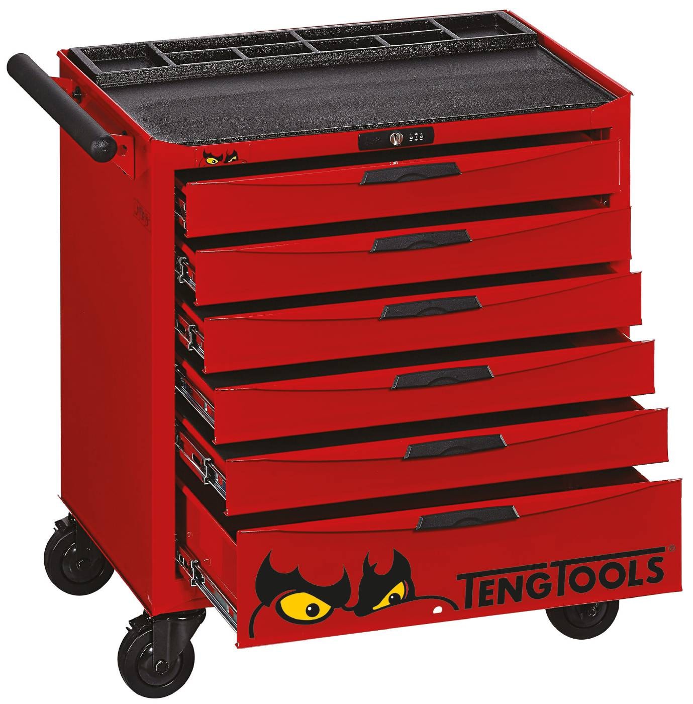 Teng Tools Verktygsvagn TCW806N 6 lådor, röd -