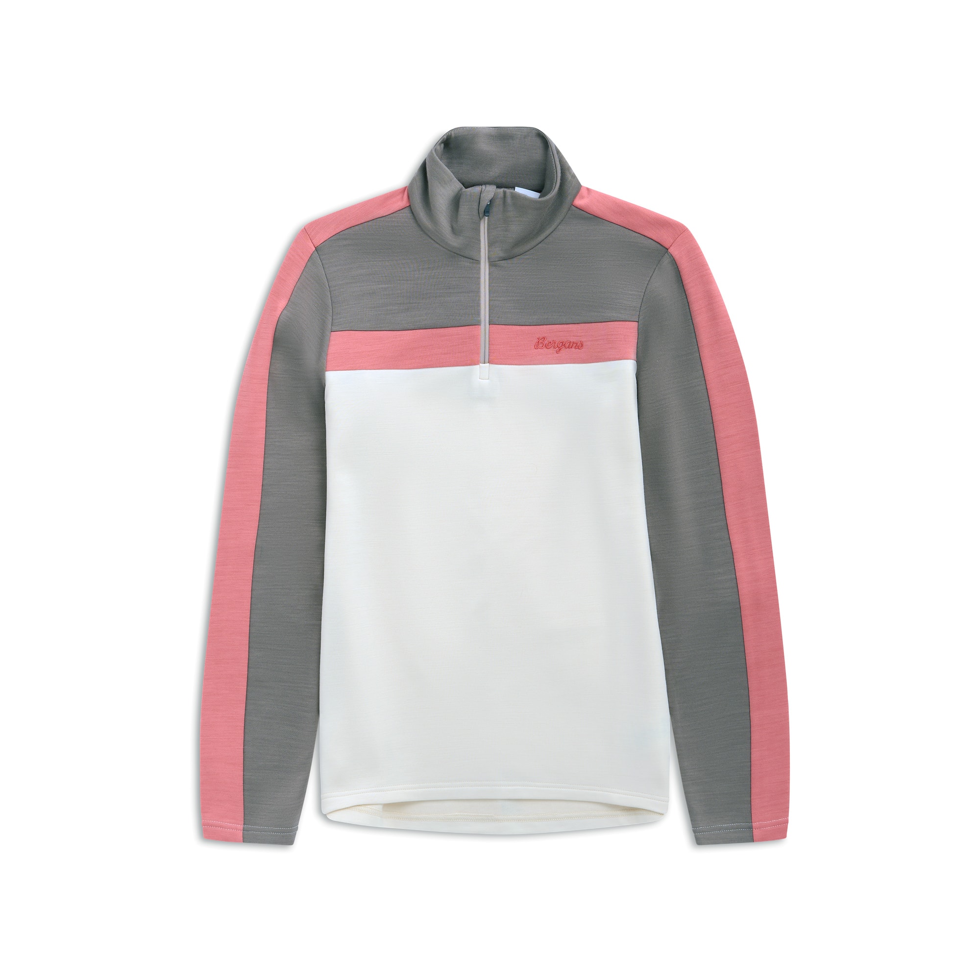 Bergans Uldal Half-Zip Wollpullover Damen Creme/Beige