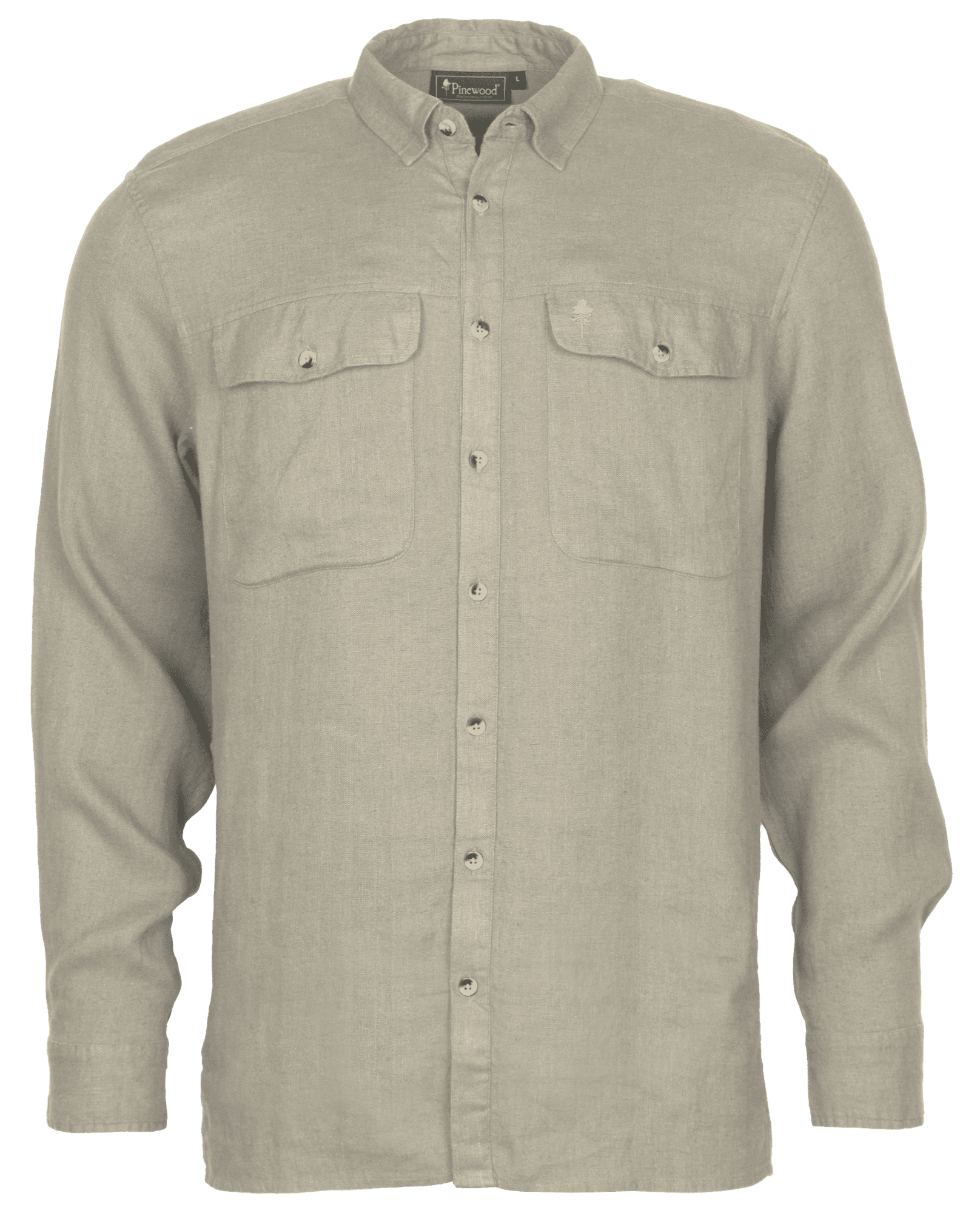 Pinewood Värnamo InsectSafe Långarmad Linneskjorta Herr Linen Beige