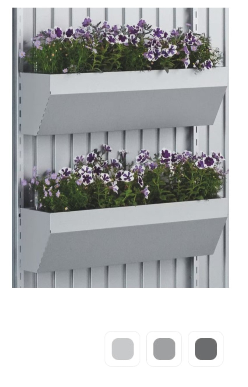 Biohort blomsterkassesæt i mørkegrå metallic til HighLine/Panorama/AvantGarde