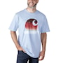 Carhartt Heavy Graphic T-Shirt Herr Fog Blue