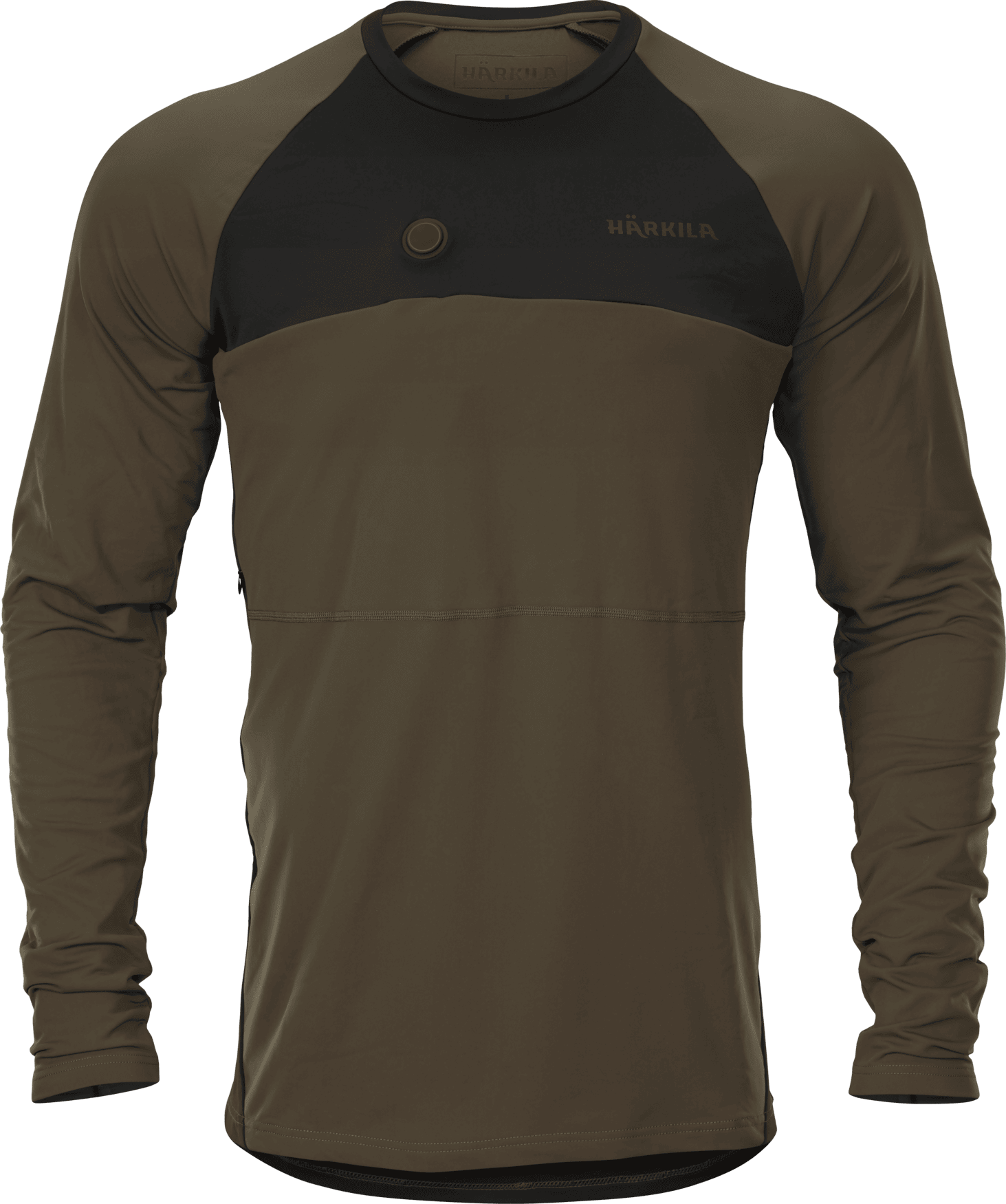 Härkila Heat USB-C Långärmad T-shirt Herr Willow Green/Black