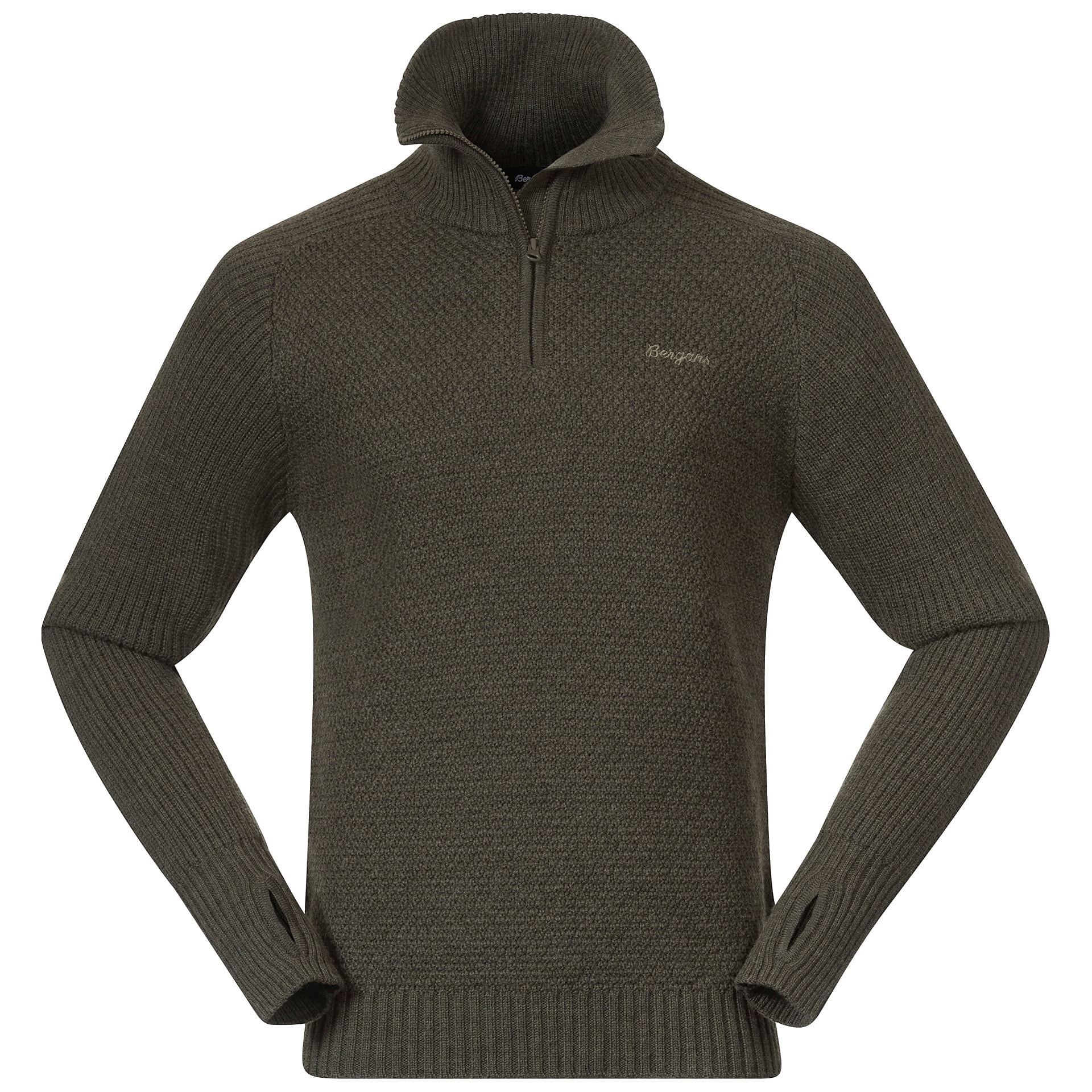 Bergans Ulriken Genser Herre Dark Green Mud XXL -