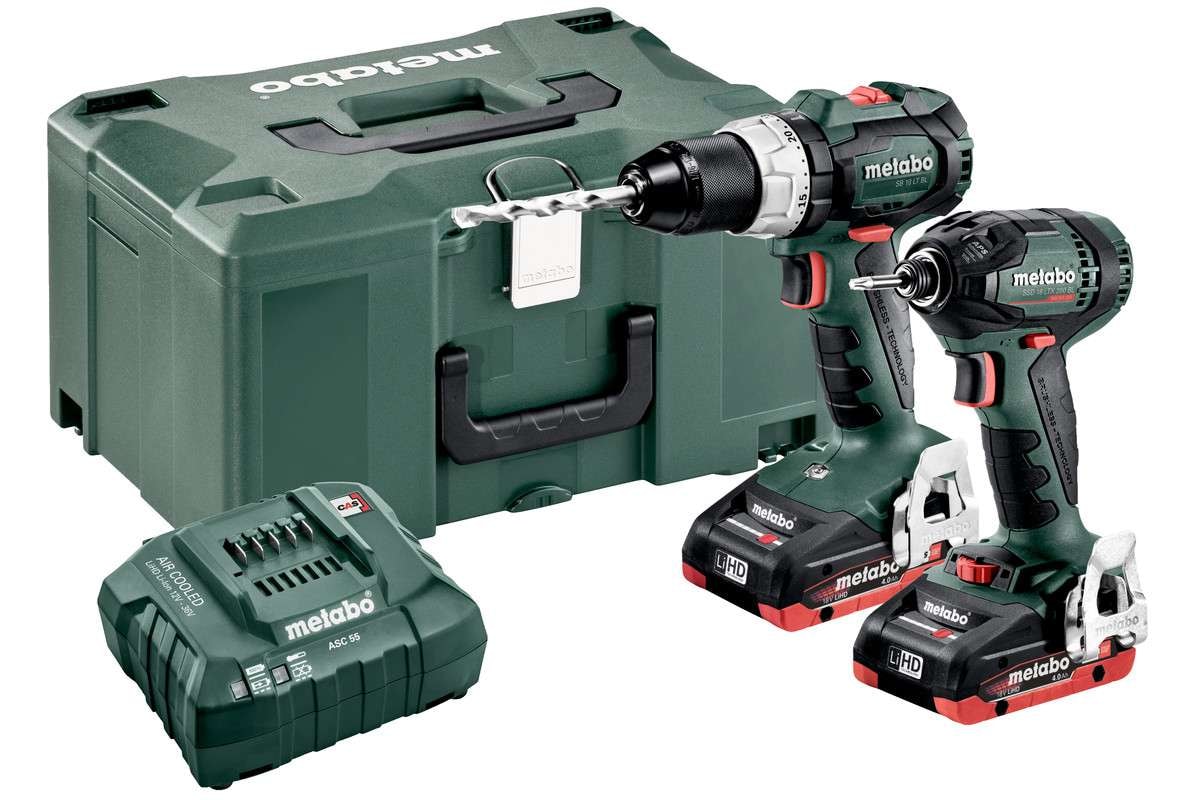 Metabo Työkalupaketti Combo Set 2.1.12 18V BL LiHD SB 18 LT BL + SSD 18 LTX 200 BL + 2x4Ah LiHD + laturi ASC 55