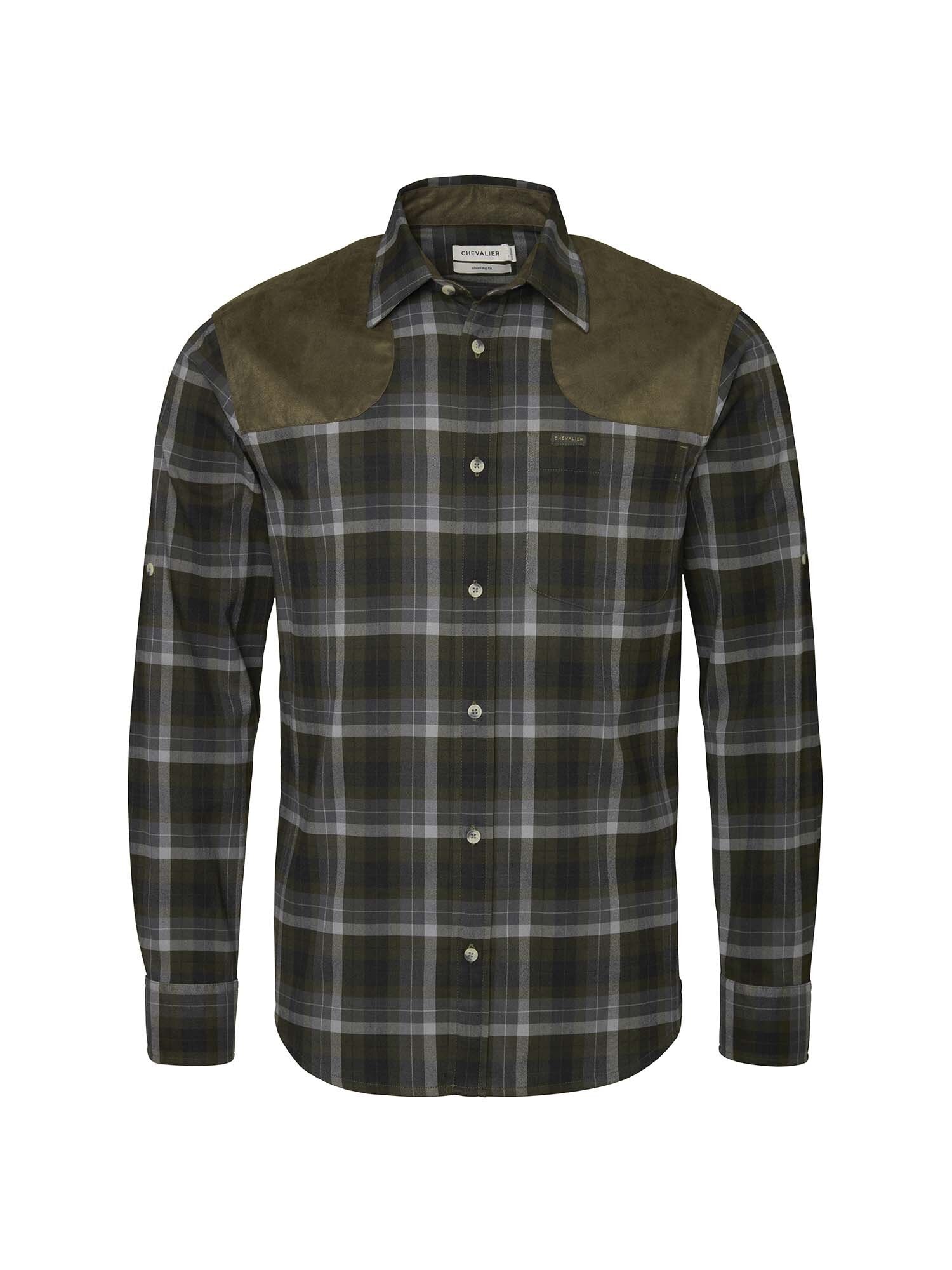 Chevalier Chill Shooting Fit Coolmax Skjorta Herr Pinegrove Green Checked