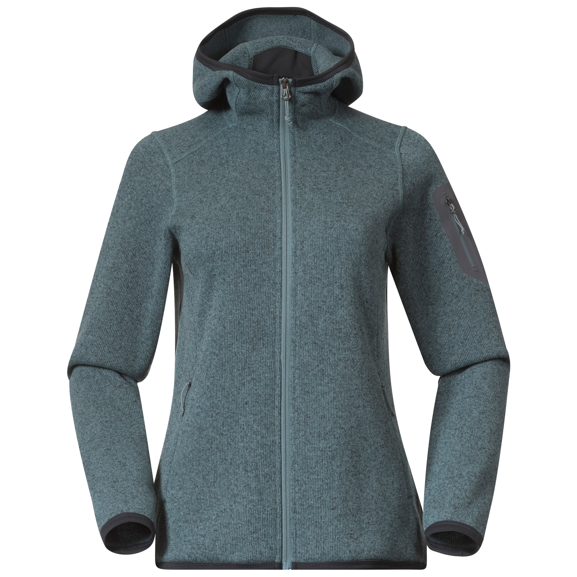 Bergans Kamphaug Knitted Hoodie Women Grey Sage