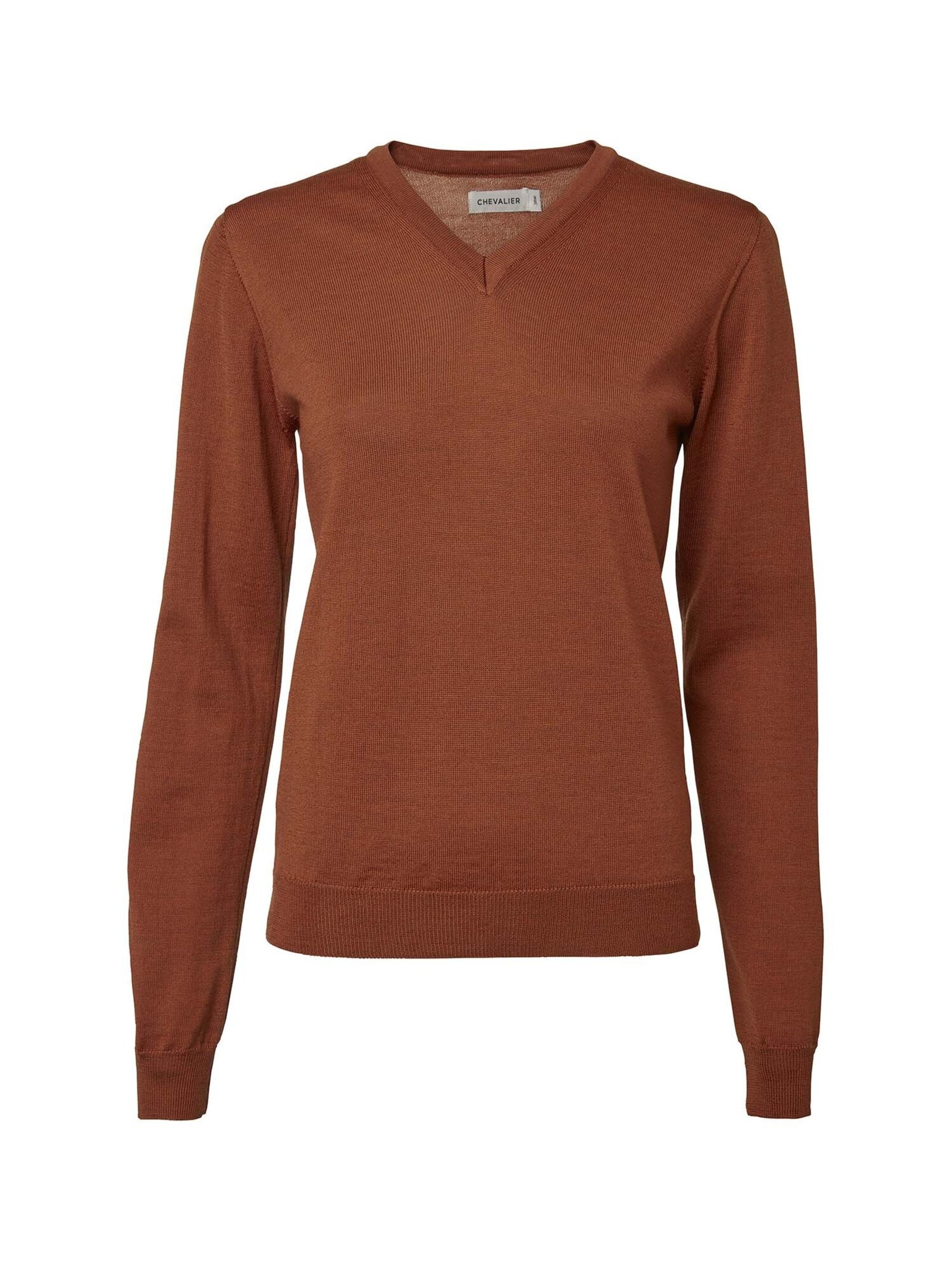 Chevalier Blaise V-Neck Merino Pullover Women Amber 42W