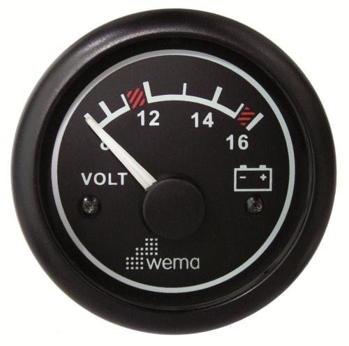Voltmätare Wema Svart