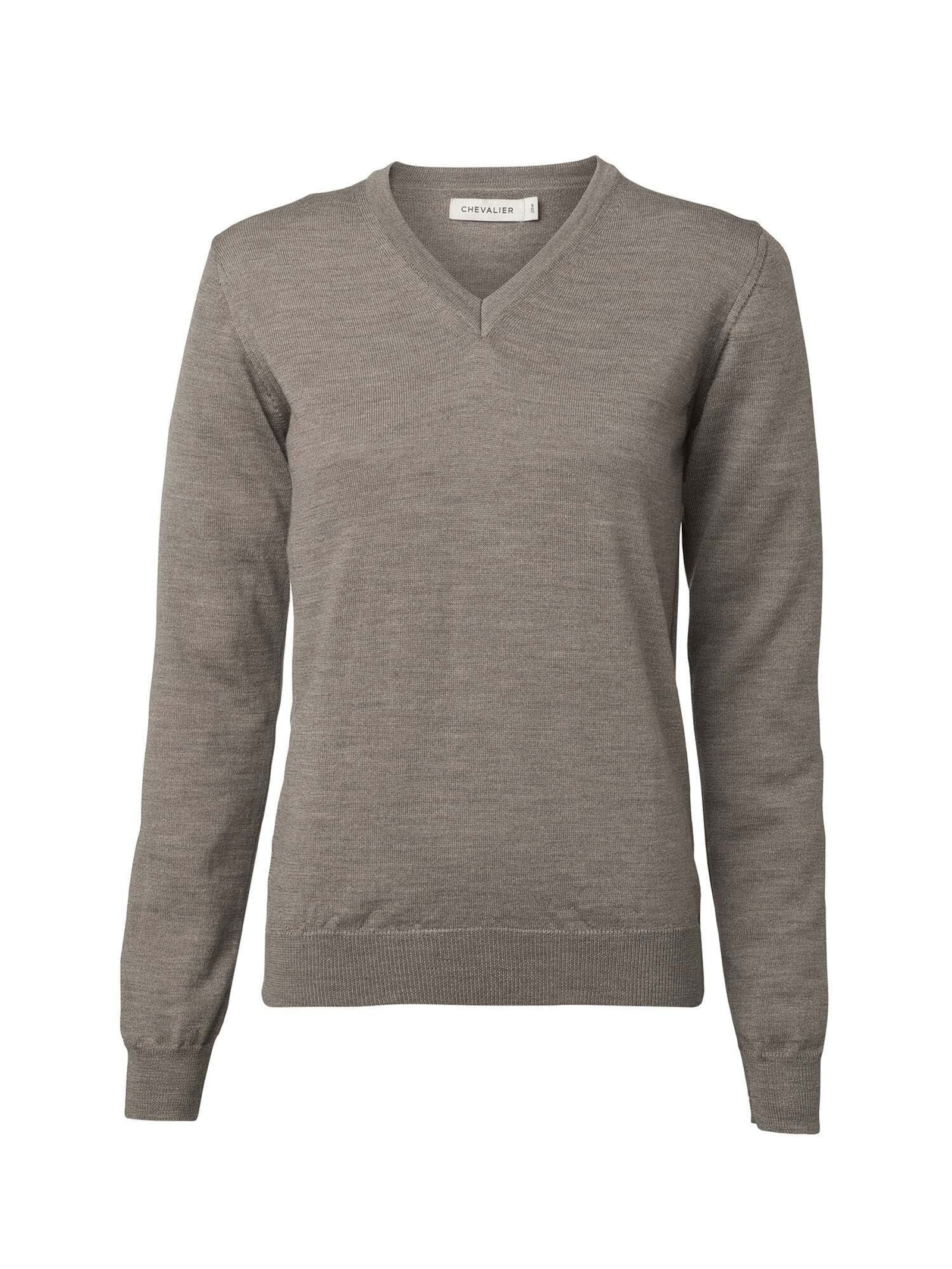 Chevalier Blaise V-Neck Merino Pullover Women Walnut 44W