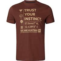 Härkila Instinct S/S T-shirt Herr Burgundy