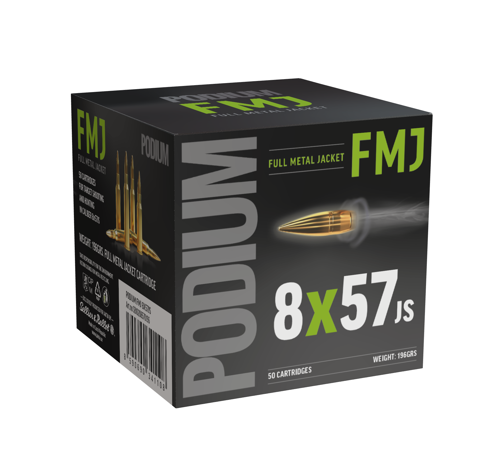 Podium 8x57JS FMJ 12,7g/196gr  50st/ask.