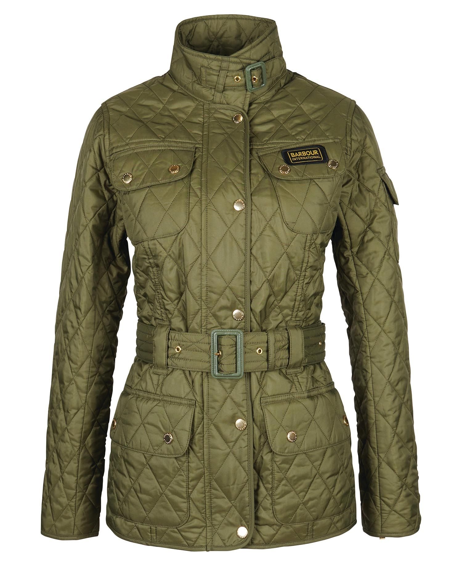 Barbour International Jacket Q Green Smoke Dam 12