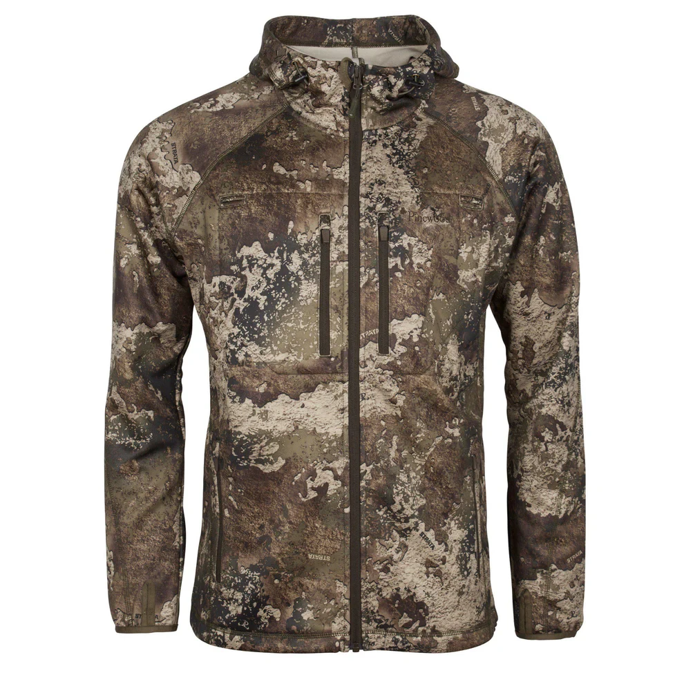 Pinewood Furudal Active Camou Power Fleecehoodie Herr Strata XXL