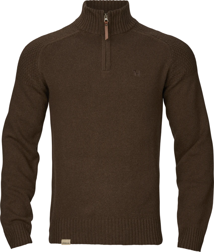 Härkila Vincent Merino Halbzip Pullover Herr Demitasse brown
