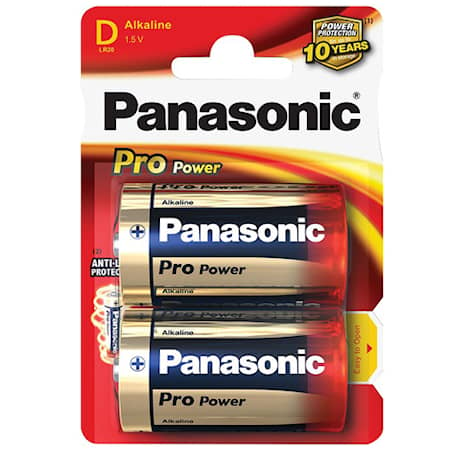Panasonic Batteri Alkaline D2