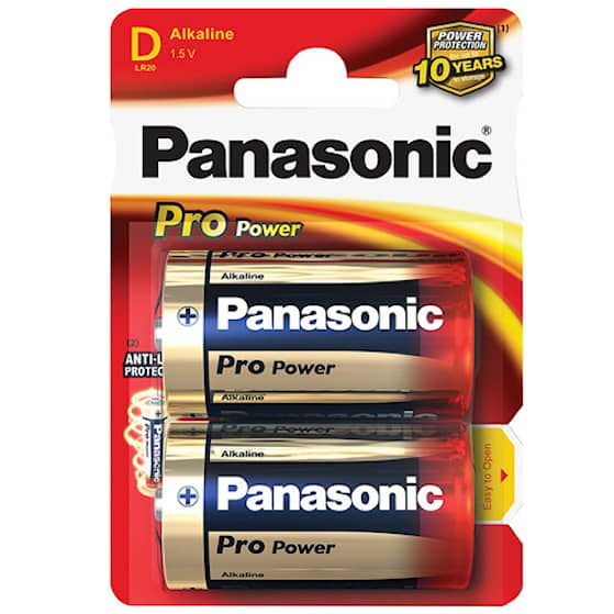 Panasonic Batteri Alkaline D2