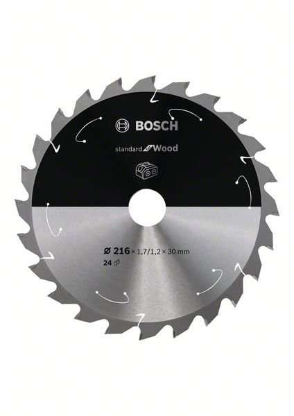 Bosch Sågklinga Standard for Wood 216×1,7/1,2×30mm 24T 5gr