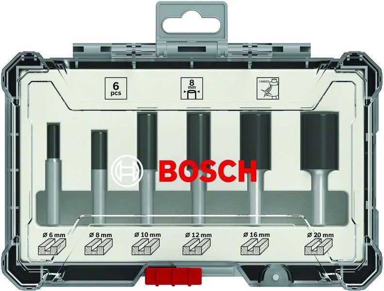 Bosch Jyrsinteräsarja HM urajyrsimet 1/4", 6-os.
