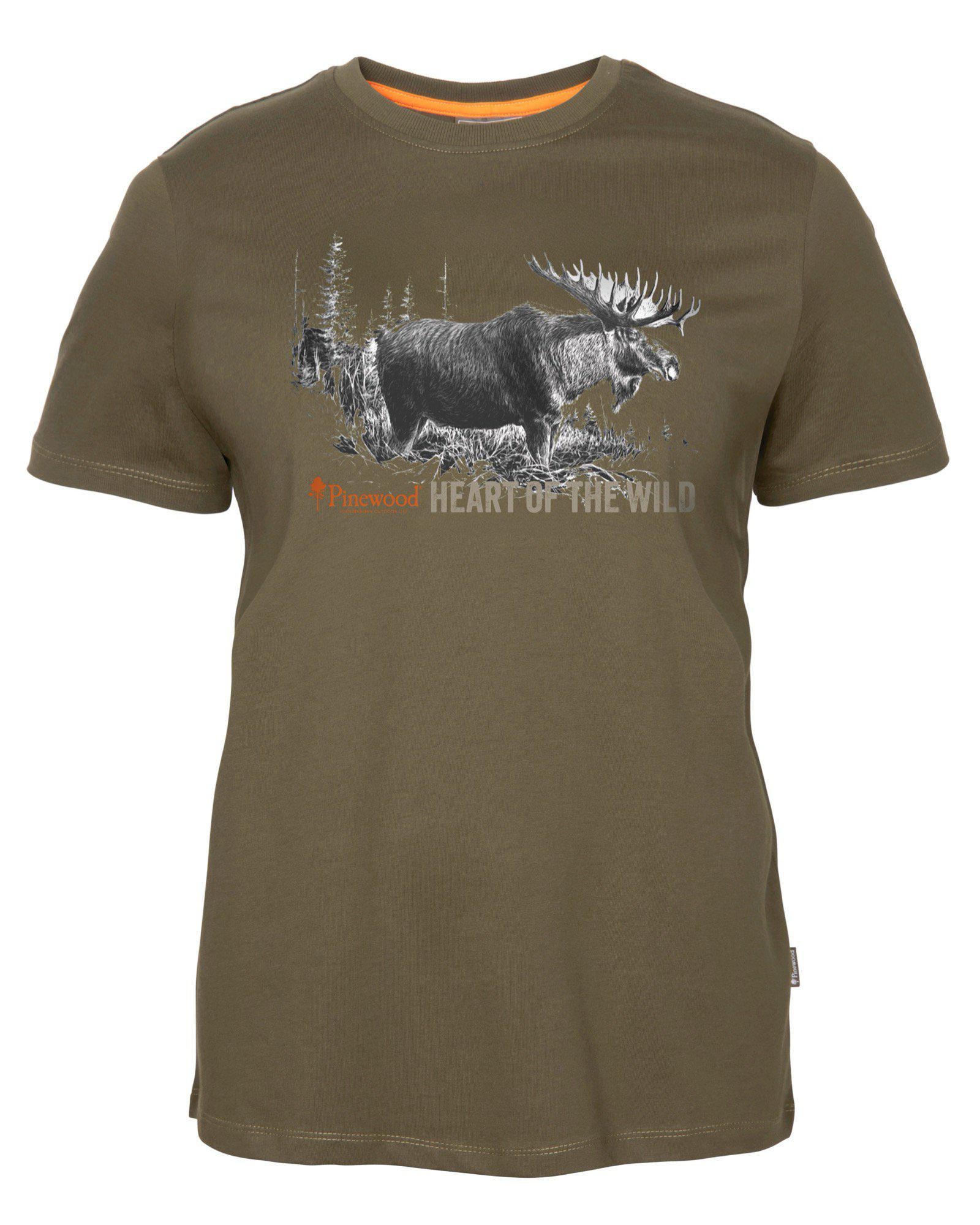 Pinewood Moose T-Shirt Dam Hunting Brown