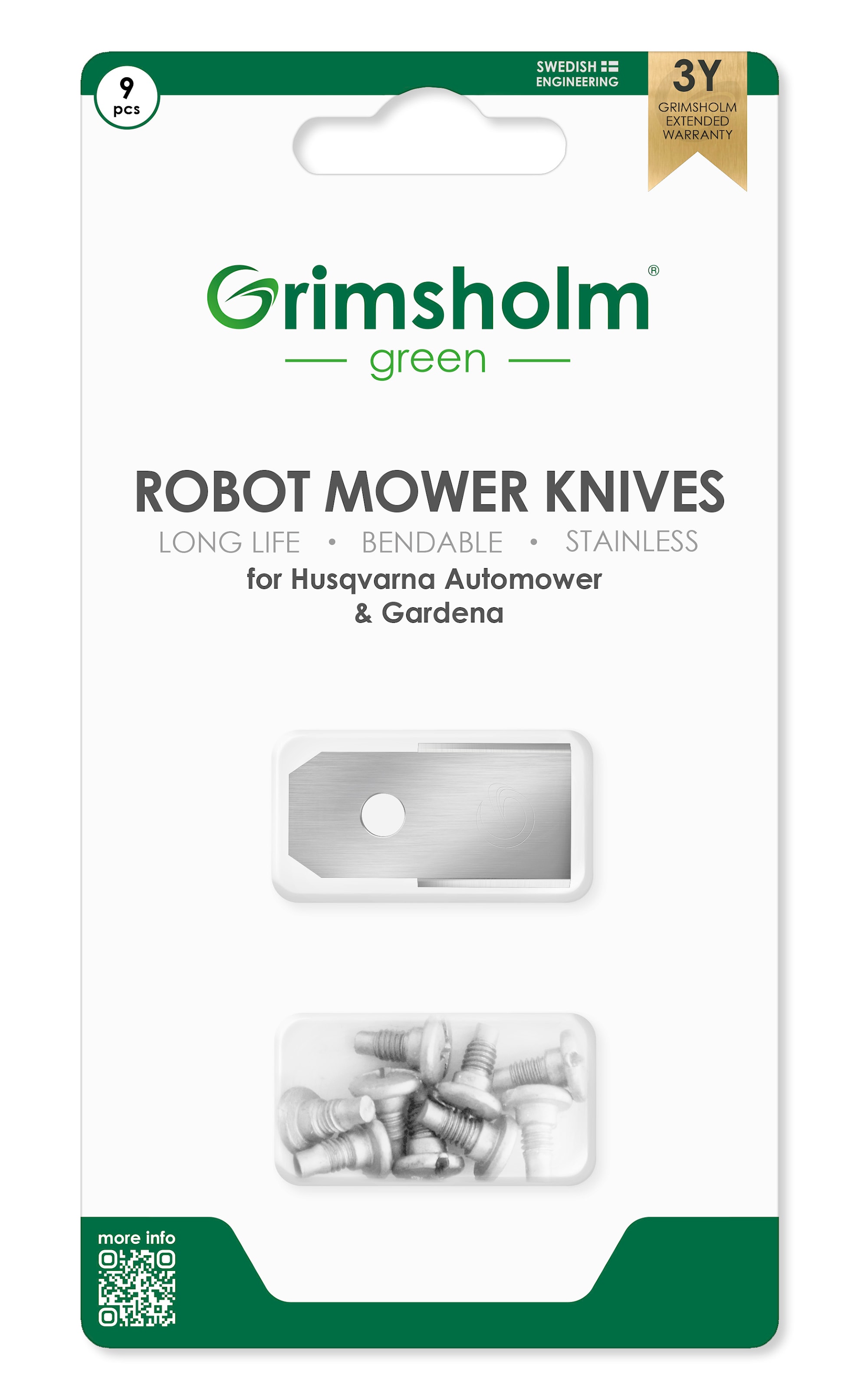 Grimsholm Knivar för Husqvarna Automower 9 st