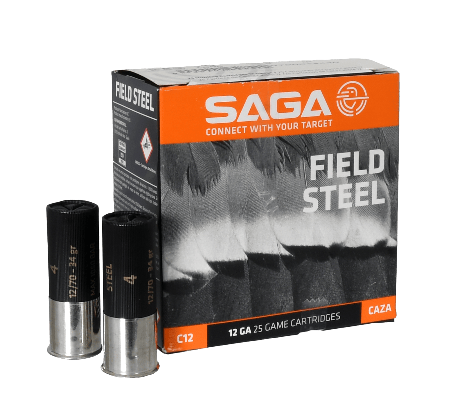 Saga Field Steel kaliber 12 34 g US4 – stålhagel
