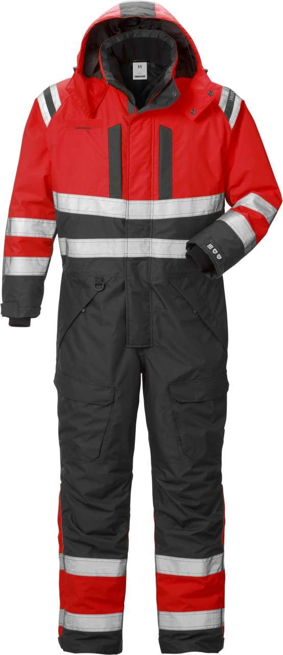 Fristads Vinteroverall Airtech® 8015 GTT, klasse 3 Varselrød/svart 3XL