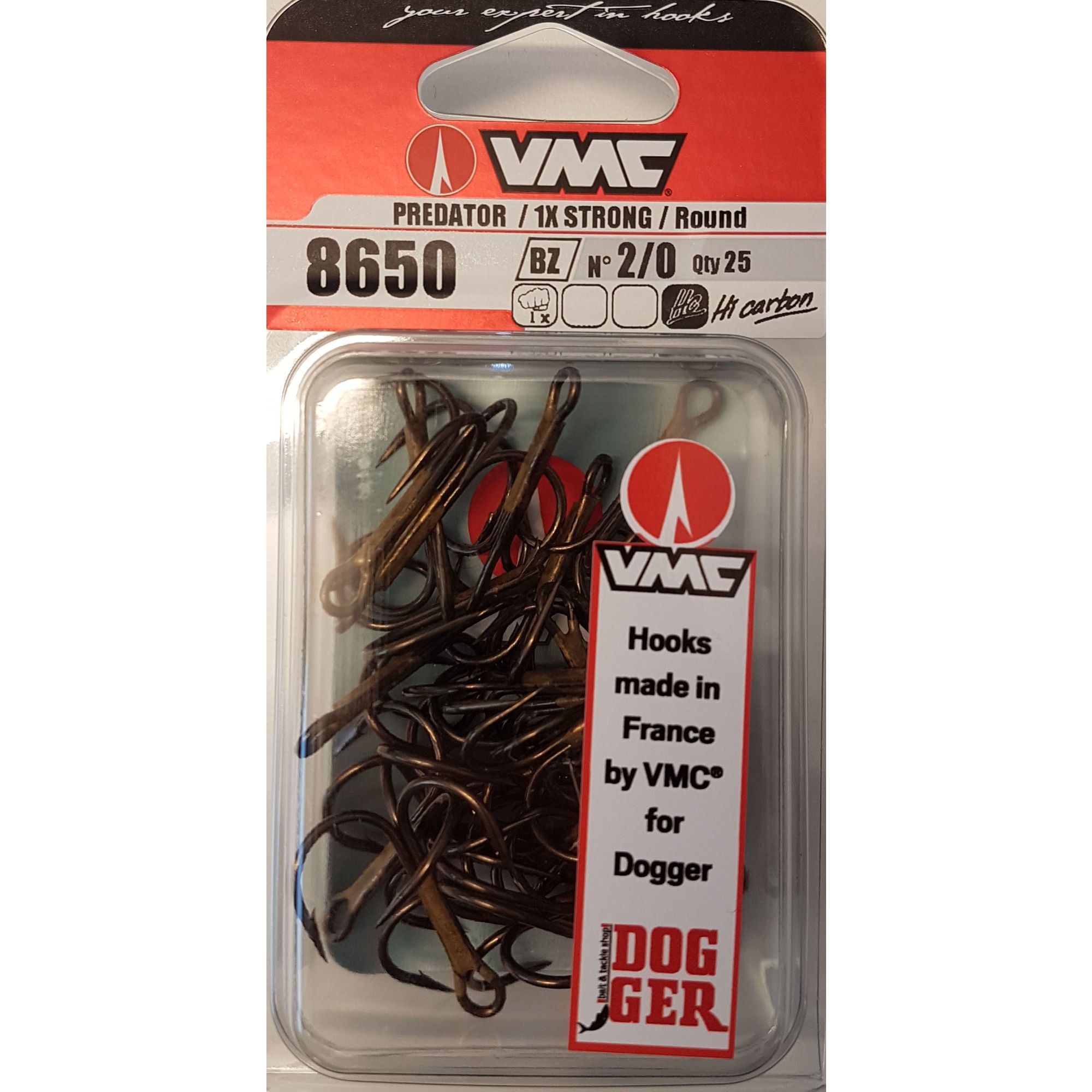 VMC 8650BZ #1/0 25-pack Round Treble