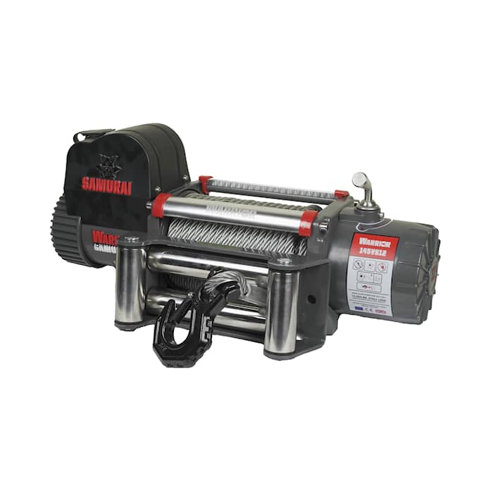 Warrior Winches Samurai V2 14500 Premium Vinsch, 24V Stålvajer