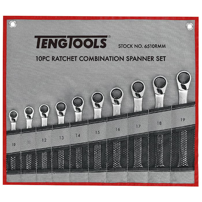 Teng Tools U-ringspärrnyckelsats 6510RMM 10-19mm 10 delar
