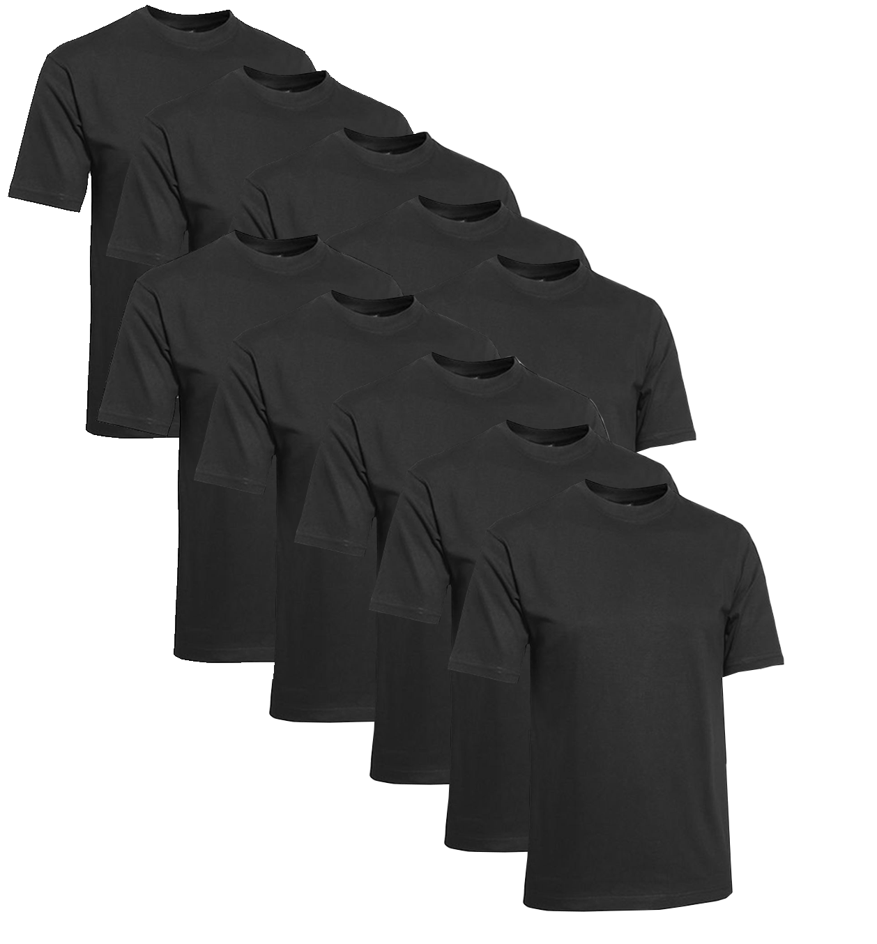 Clique T-Shirt Herren 10-Pack Schwarz