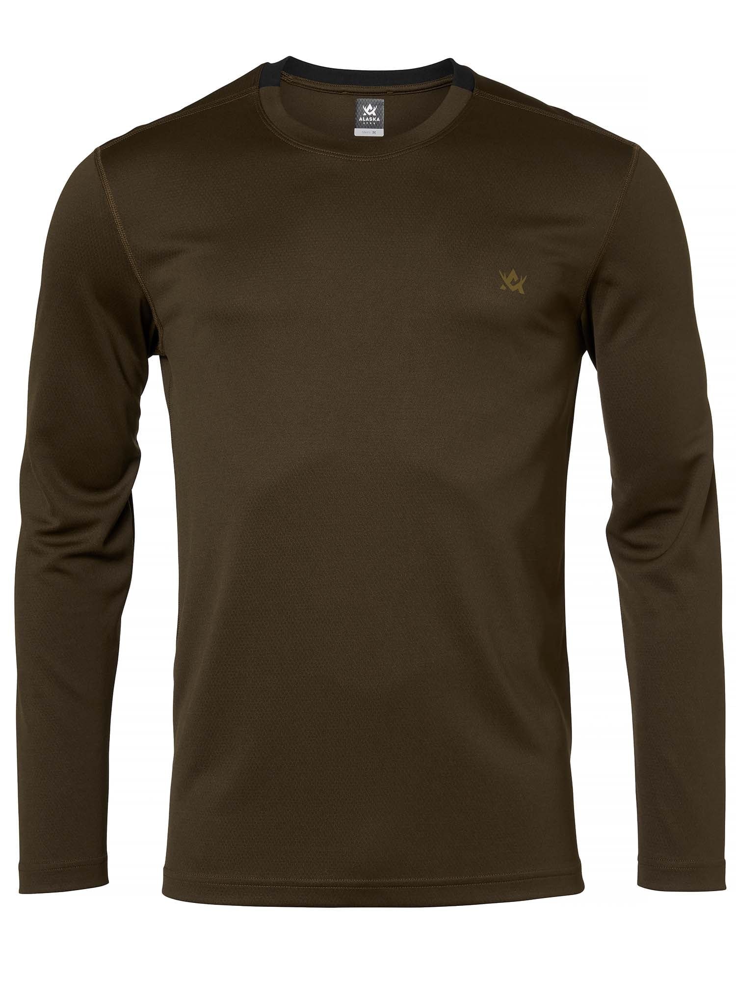 Alaska 1795 CoolDry L/S T-Shirt Men Solid Brown