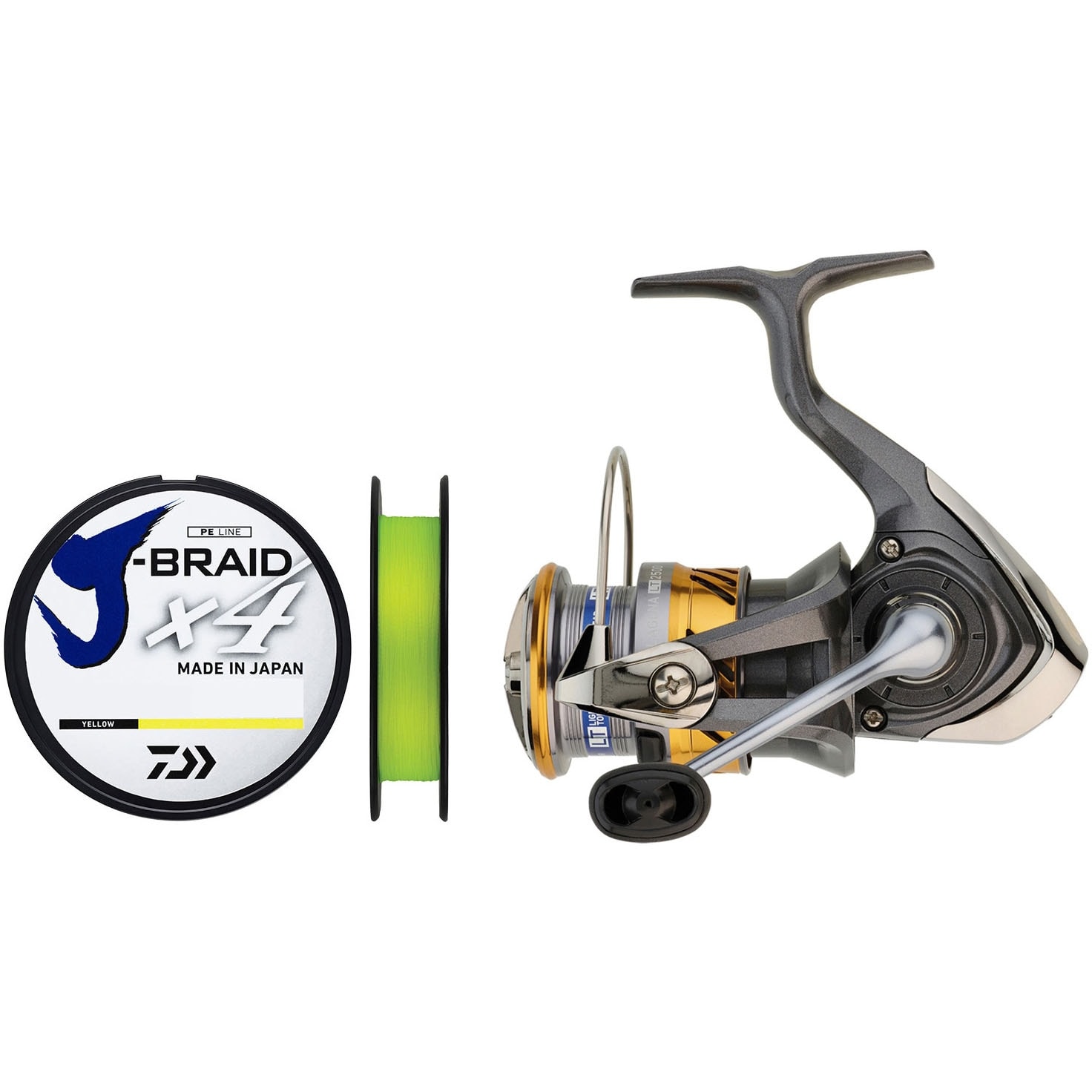 REA/Black Friday Daiwa Laguna LT 2000 Haspelrulle (Påspolad J-Braid X4-lina 0,13 mm)