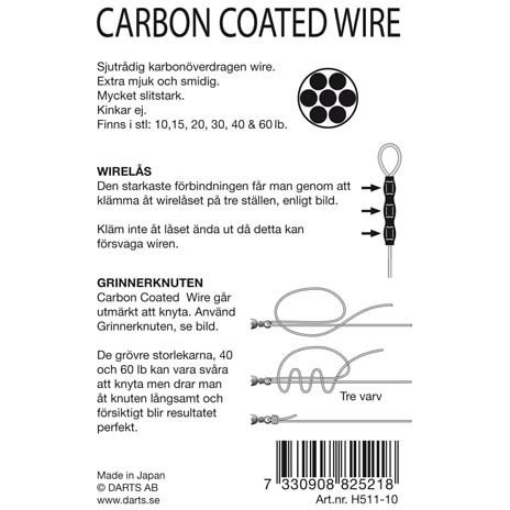 REA/Black Friday Darts Carbon Coated Wire 90 lb 10 m