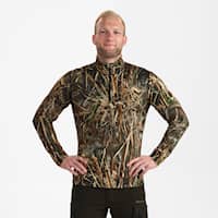 Deerhunter Game T-skjorte L/S med glidelås i halsen REALTREE MAX-7® for menn