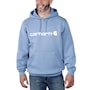 Carhartt Signature Logo Hoodie Herr Skystone