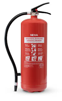 Nexa Brandsläckare 6kg Pulver 43A 233B C Röd