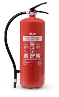 Nexa Brannslukningsapparat 6kg Pulver 43A 233B C Rød