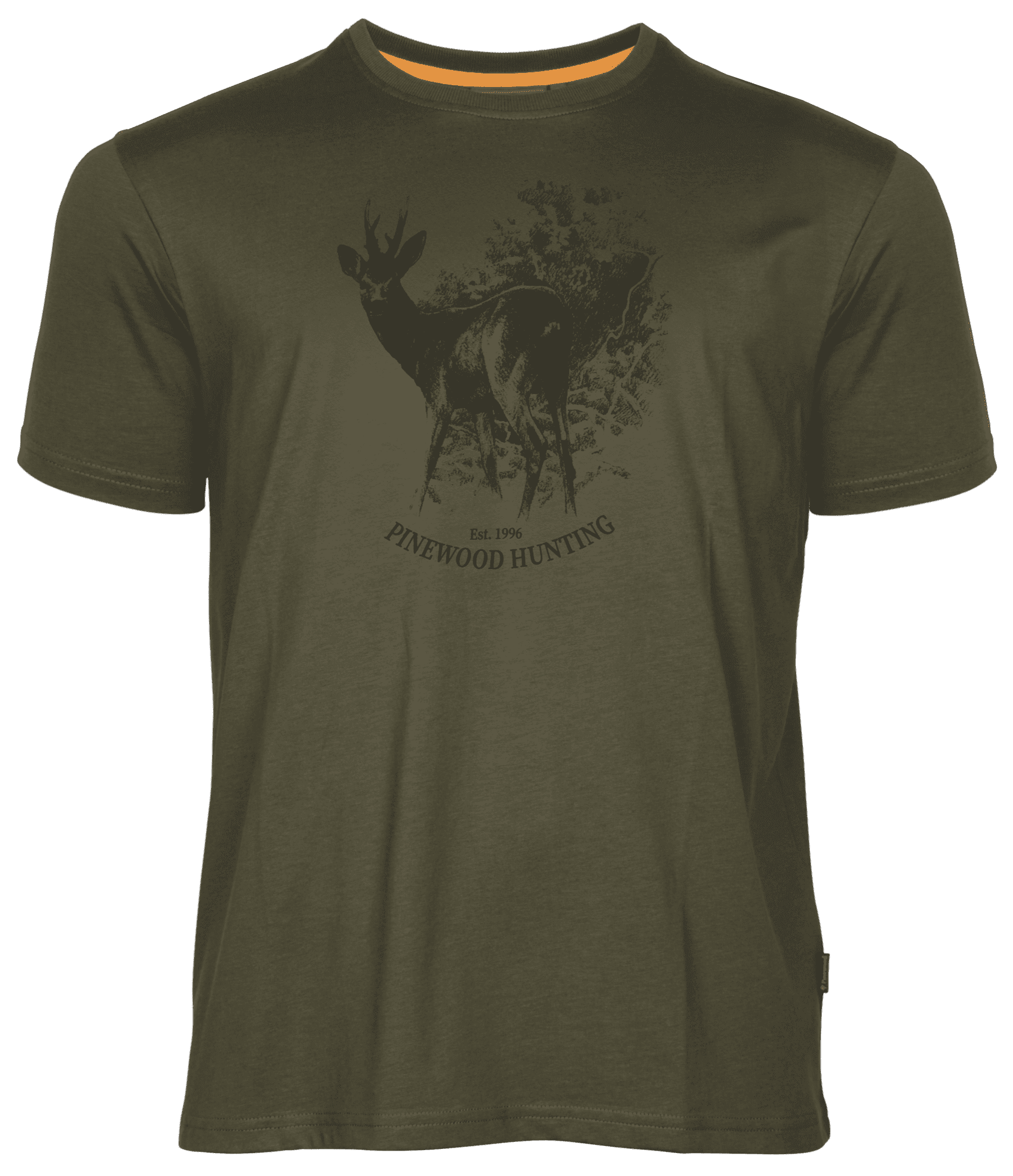 Pinewood Roe Deer T-Shirt Herr Olive
