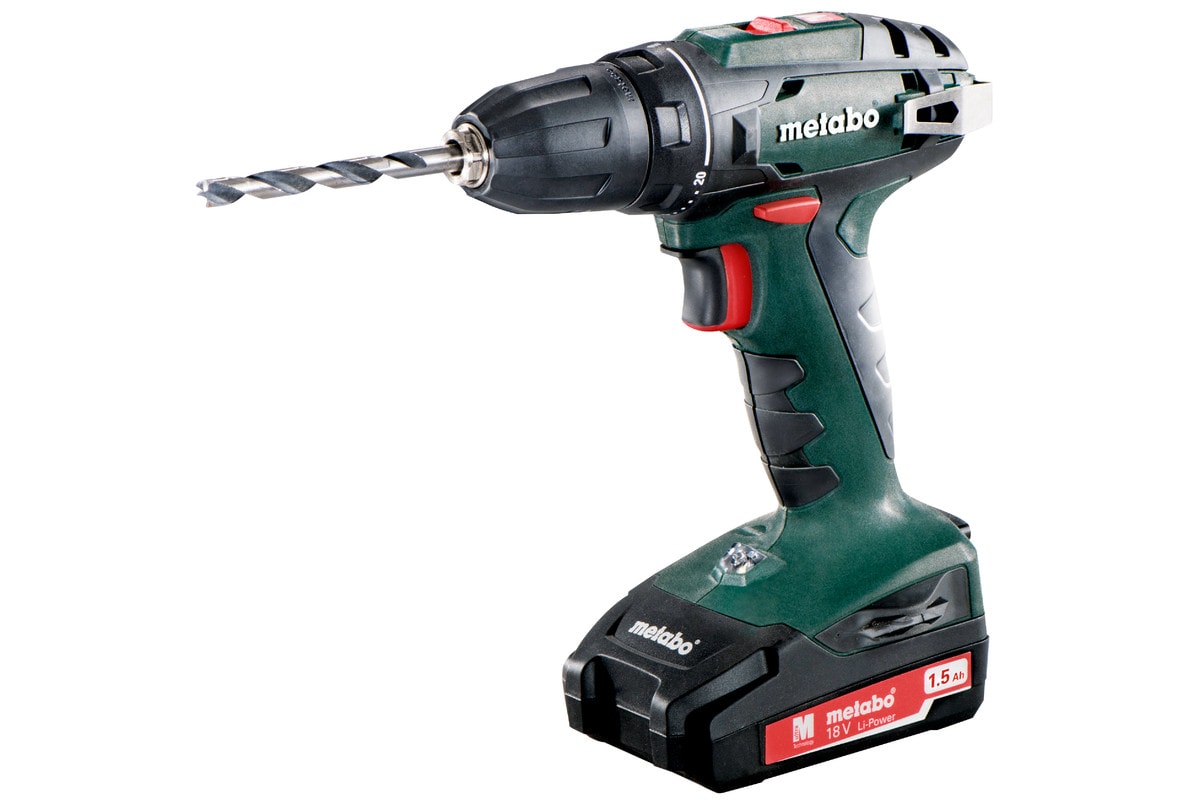 Metabo Skruvdragare BS 18 med 2x1,5Ah batterier & laddare