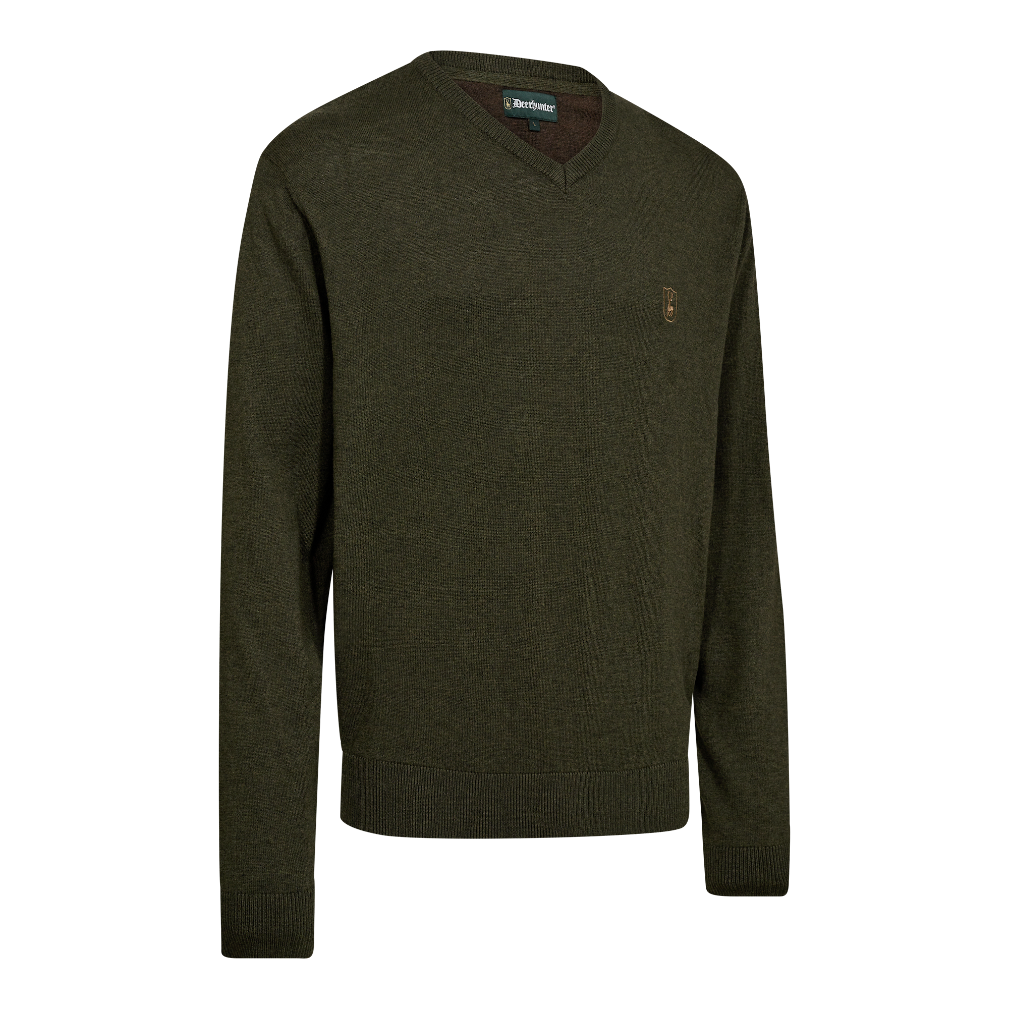 Deerhunter Harrington V-utringet strikkegenser Herre Forest Ember Melange M -