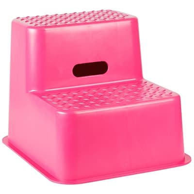 Tritthocker / Trittleiter 2 Stufen Rosa