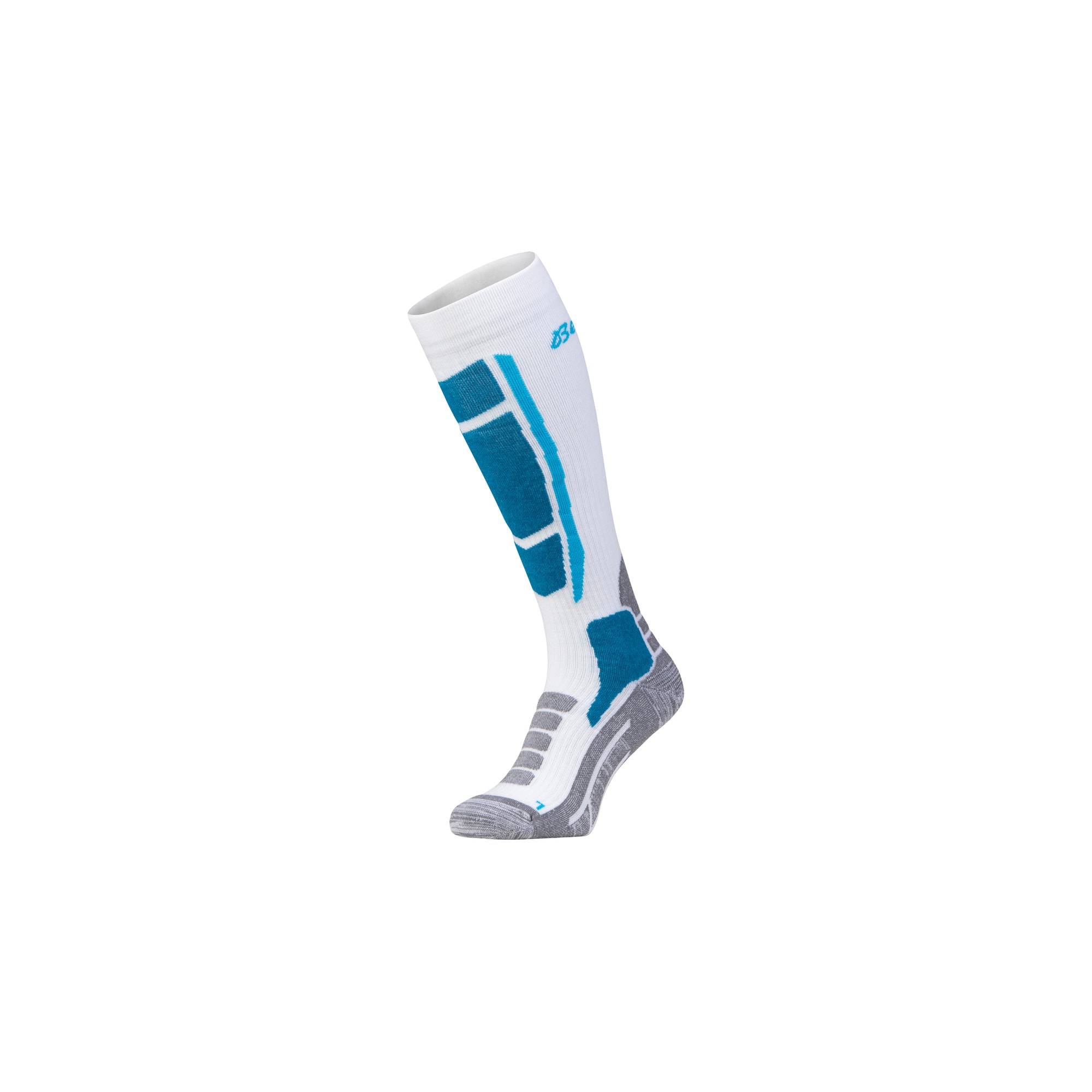 Bergans AllMountain Ski Merino Ullstrumpor Arctic White/Aqua Lagoon
