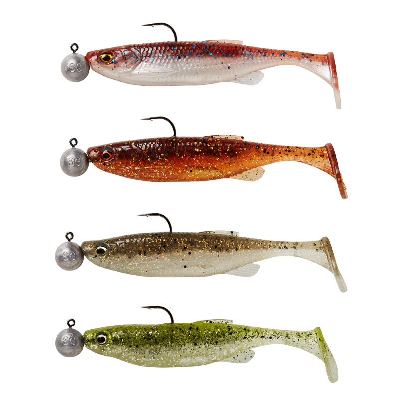 Savage Gear Fat Minnow T-TAIL RTF 13CM 20G + 12.5G #5/0 SINKING CLEARWATER MIX 4+4PCS -