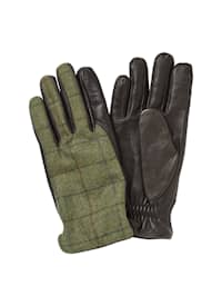 Chevalier Heydon Tweed Gloves Men Winter Moss Checked