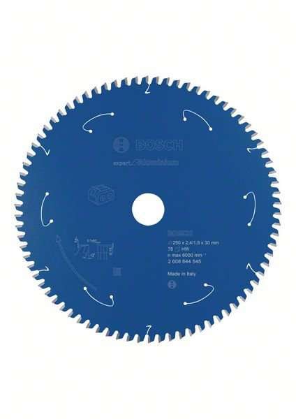 Bosch Sahanterä Expert for Aluminium, 250x30x2,4/1,8 mm, 78T